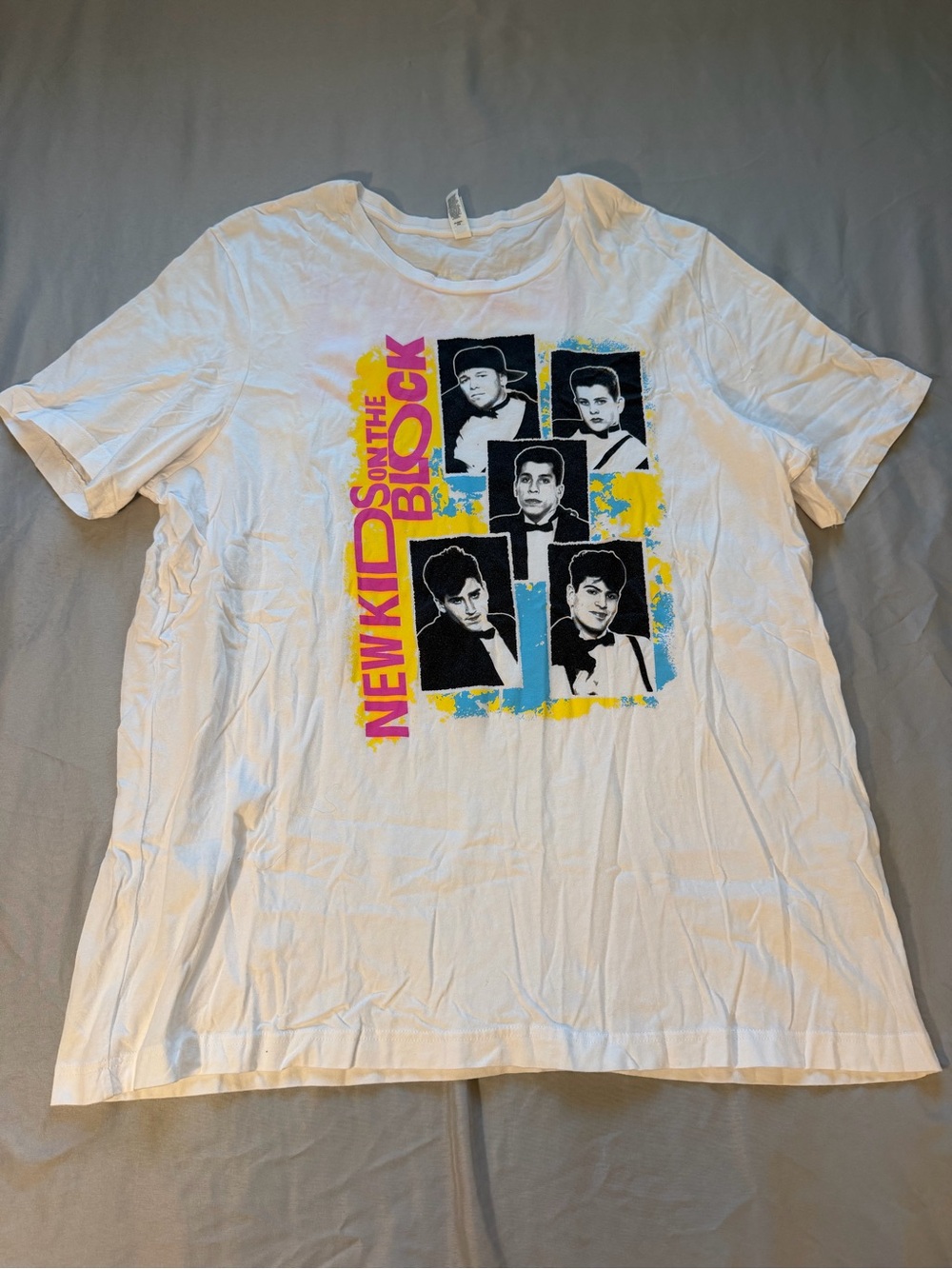 New Kids On The Block White Graphic Short-Sleeve Tee